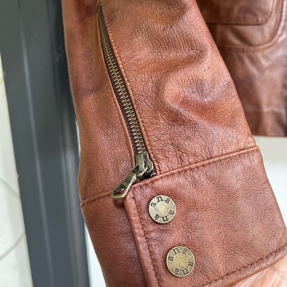 A.N.A. Genuine Leather Jacket - Picture 8 of 13